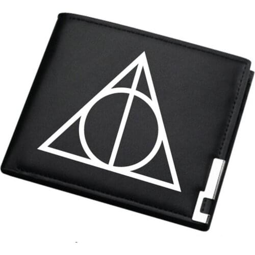 Resurrection Wallet The Deathly Hallows Purse Cartoon Short Leather Case Money Notecase Change Burse Card Holders