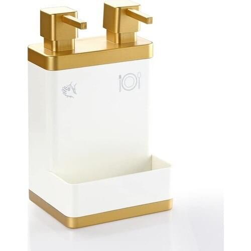 Azra Acrylic 2'li Kitchen Liquid Soap Dispenser White Gold