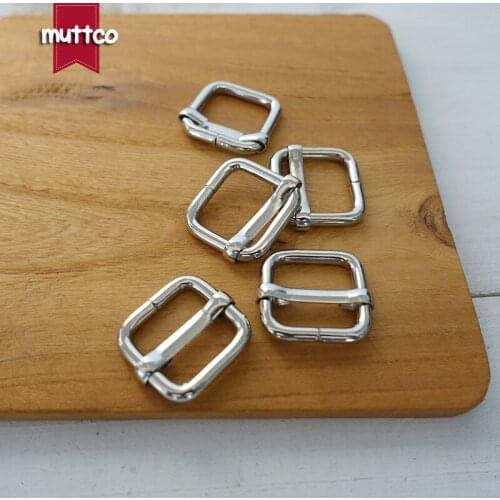 Metal Adjustable Buckle for Making handbag backpack luggage dog collar 15mm webbing environmental plated metal buckle LXK-15S