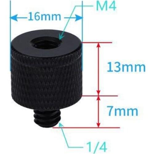 1/4" male to M4 female Thread Metal Adapters Tripod Plate Flash Light Mic Converter for SLR Camera Stand m4 to 1/4 adaptor