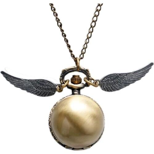 Fashion Woman Lady Wings Antique Steampunk Pocket Watch