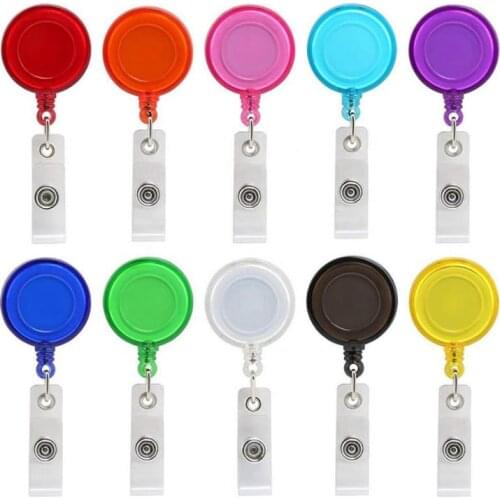 Wholesale 1000pcs Retractable Student Card Badge Holder Reel Pull Key Name Tag Card Holders promotion gift custom logo SN3505