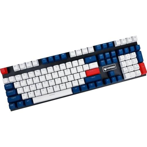 OEM Profile 108 Key Navy Color Shine Through Double Shot Dyed For GK61 Keycaps For Mechanical Keyboard 61 87 104 GMMK Keychron