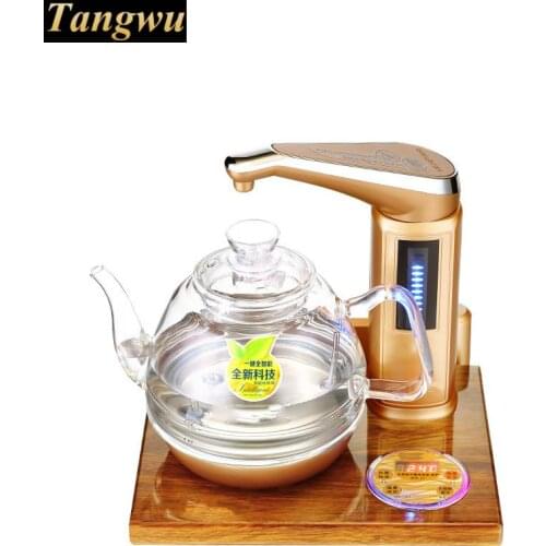 Full intelligent electric teapot golden pear wood base fully automatic water kettle