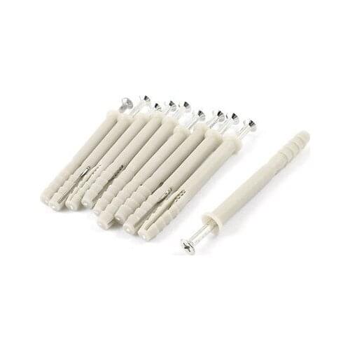 Beadroom Cabinet Closet Gray Plastic Anchor Bolt 3 3/4" Length 10 Pcs