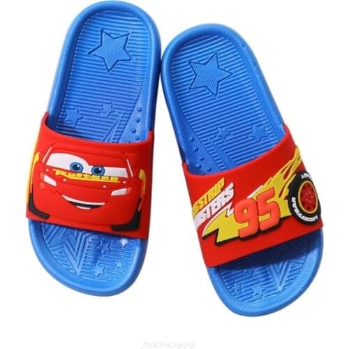 Cartoon 95 cars Slippers For Boys Girls Summer Kids Beach Shoes Slides Baby Toddler Soft Indoor Children Sandals Slippers