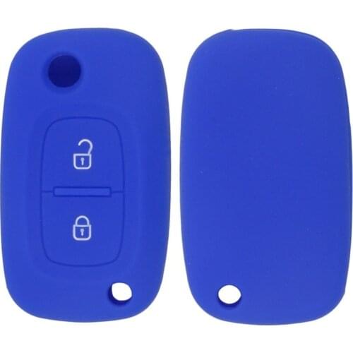 Silicone Car Key Cover Case for Renault Modus Clio Megane Kangoo Auto 2 Buttons Flip Fold Remote Key Cover Protector