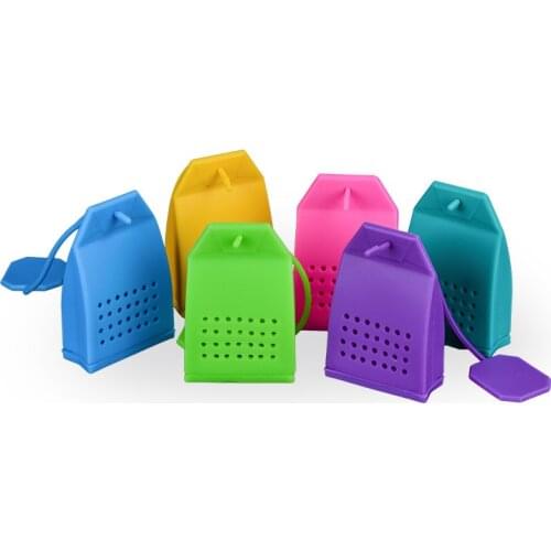 Silicone filter tea bags Food grade silicone tea set Creative environmental protection silicone tea filter