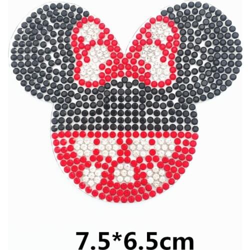 Animal Rhinestone child Clothes Diy Patch Applique Iron on Patches Applique Clothes Cute