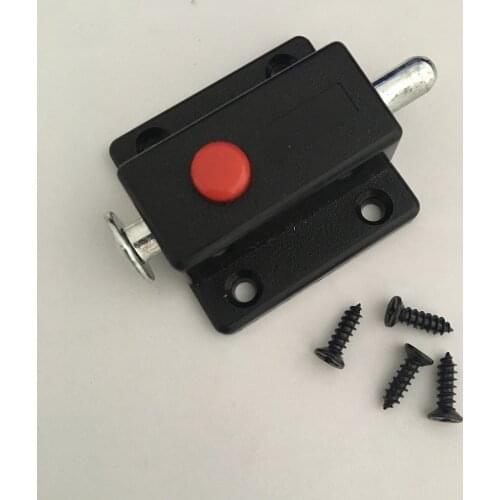 1PC Hardware Door Bolt Exposed Spring Automatic Button Latch Door Latch For Furniture Door