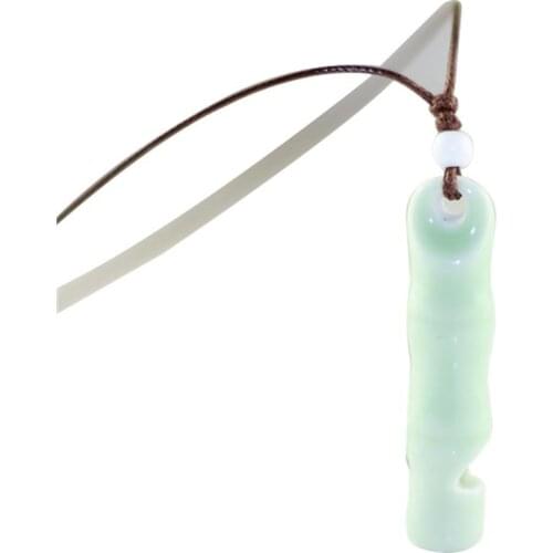 1pc Ceramic Necklace Creative Whistle Shape Design Porcelain Necklace Pendant Necklace Jewelry Accessories For Women Girls