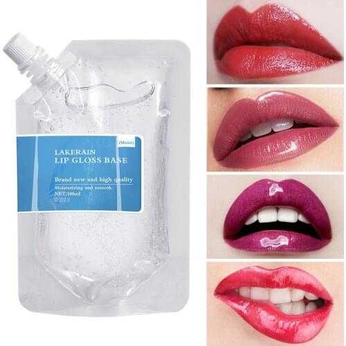 100ml DIY Clear Lip Gloss Base Gel Non-Stick DIY Lipstick Material Moisturizing Lipgloss Base Gel Handmade Liquid Lipstick