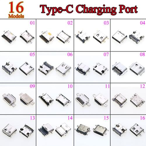 16models High speed data interface micro 3.1 usb USB-C USB 3.1 Type C Female Socket Connector SMT type charging interface