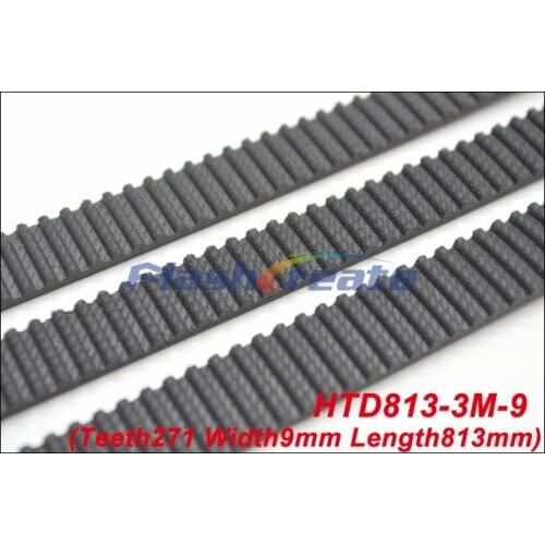 5pcs HTD3M belt 813 3M 9 Length=813mm Width=9mm Teeth=271 3M timing belt rubber closed-loop belt 813-3M Free shipping