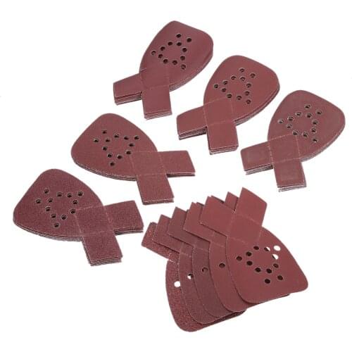 50pcs Sanding Paper 40+80+120+180+240 Grit Sanding Sheets Disc Sandpaper Sanding Paper Grinding Kit Sander Polishing Home Tools