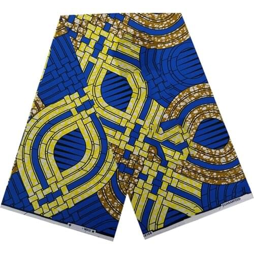 6 Yards Nigerian Style African Wax Printed Fabric Cotton Veritable High Quality Ankara Sewing Material For Party Dress S-P 5-53