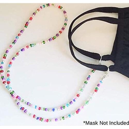 70cm Women Beads Face Mask Chain Necklace Strap Non-slip Eyeglass Holder Cord Neck Sunglasses Hanging Rope Eyewear Strap Chain