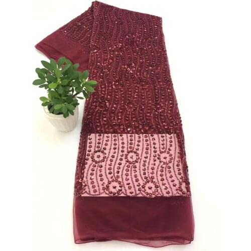 Sequin Style African Mesh Lace Fabric 2021 High Quality Sequin Embroidery Mesh Lace Fabric Wedding D41621
