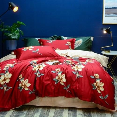 Free shipping high quality, sea view, flowers and vegetation patterns, soft skin-friendly, single bed, double family down kit