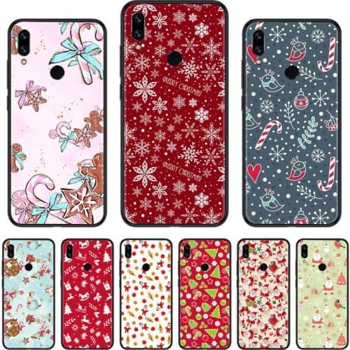 New Year Christmas Santa Claus snow Phone Case For Xiaomi Redmi Note 4 4x 5 6 7 8 pro S2 PLUS 6A PRO