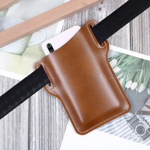 2020 Luxury Leather Cellphone Loop Holster Case for Samsung Belt Waist Bag Props Purse Phone Wallet Purse Case for Iphone