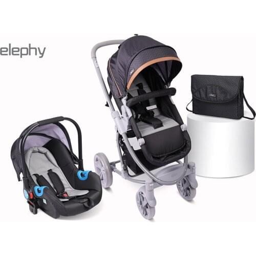 BURBAY high view ,small folding ,landscape travel system and luxury 2 in 1 baby stroller