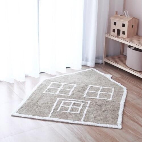 House Baby Play Mat Cotton Floor Mats Playmat Kids Carpet Baby Activity Pad Tapete Infantil Photography Kids Room Nursery Decor