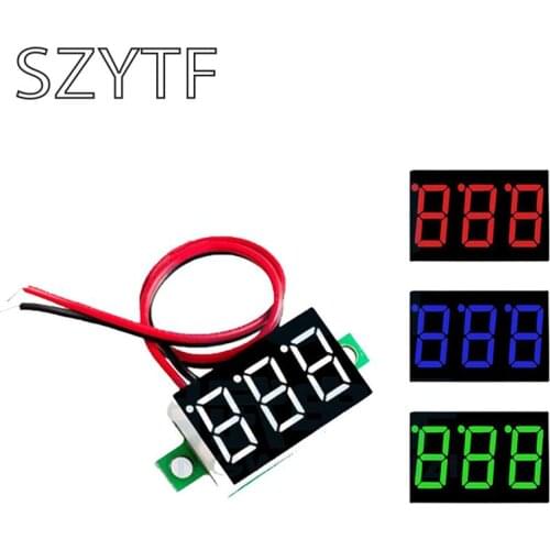 Two wire voltmeter 0.36 inch DC4.5V 30V voltage DC voltmeter motorcycle number table DRO