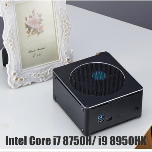 Intel Coffee Lake Core i7 8750H Mini PC Windows 10 pro Intel UHD graphics Core i7 8850H DDR4 Ram M.2 SSD Linux Micro Computer