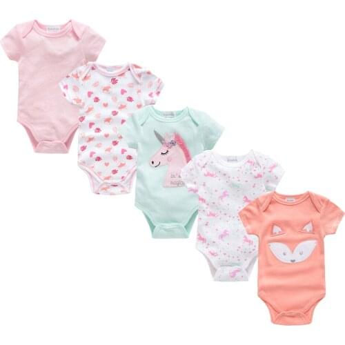 2019 New Baby Bodysuit Cotton Pyjamas bebe Newborn Baby Girl Clothes Set Body bebes Short Sleeve roupa de bebe Baby Boy Clothing