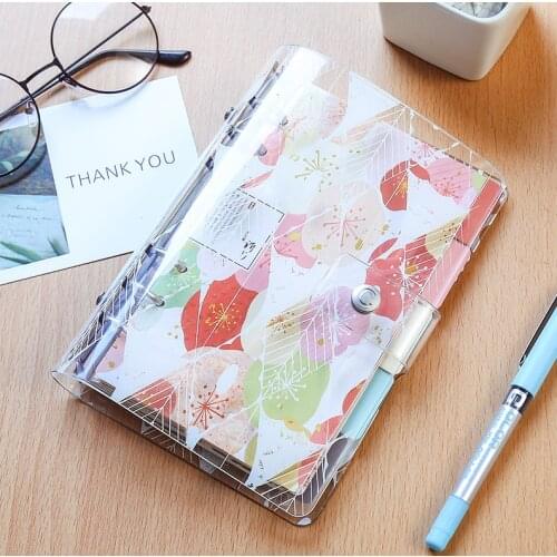 2020 time stage Diary billbook pvc transparent notebooks stationery A5 a6 6holes loose-leaf filofax