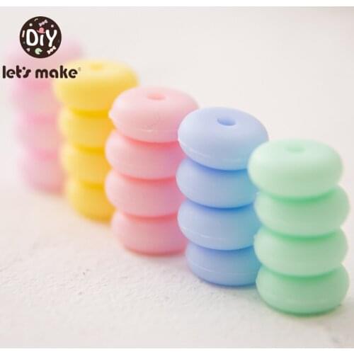 Let’s make 20Pcs 12MM Multicolor Silicone Abacus Newborn Hand Food Grade BPA Free DIY Baby Teething Bead Care Accessories