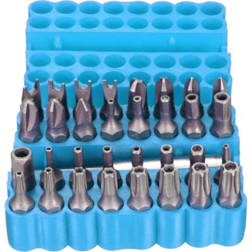 33pcs Torx Hex Star Bit Set with Magnetic Screwdriver Set Holder for Screw Driver Nutdrivers Bits Hand Tools with Storage box