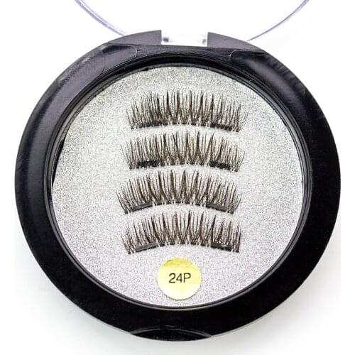 Xinleyong Eyelashes False Eyelashes on the magnet Double Magnet Full Strip Magnetic Lashes Soft Hair Reusable Fake Eye Lashes