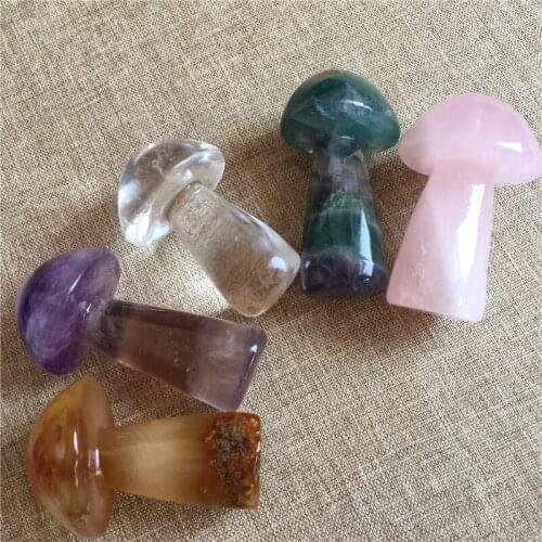 Natural quartz crystal mushroom polished crystal stone Healing