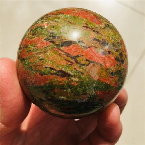 Natural rare Take the green stone quartz crystal ball home decoration natural stone cutting and polishing 1pc