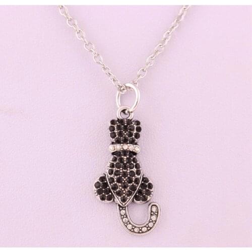New Arrival rhinestone srystal WHITE/BLACK UMBRELLA charm link chain necklace