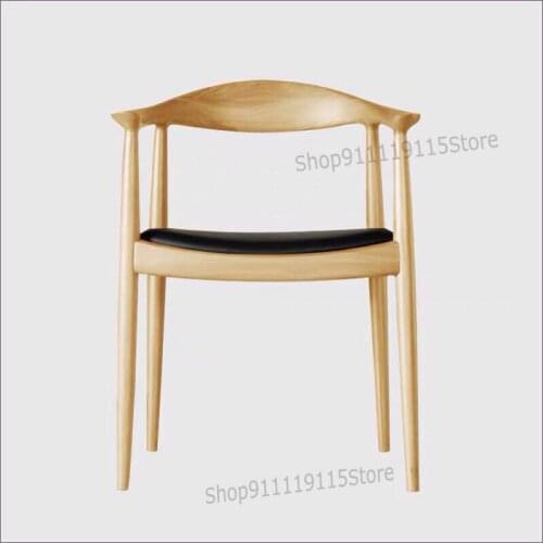 Real Wood Leather Original Kennedy Desk And Chair Nordic Style Modern Simple President Chair Dining Chair