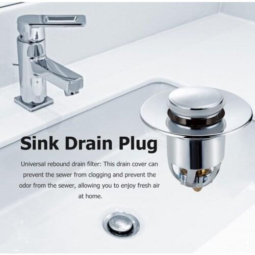 Kitchen Sink Plug Water Stopper Drain Bounce Core Basin Bathroom Hair Stainless Steel Catch Filter Accessory Kit