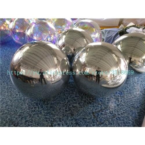 Sell PVC silver inflatable mirror ball, gold inflatable mirror ball, free delivery of an air pump, size can be customized