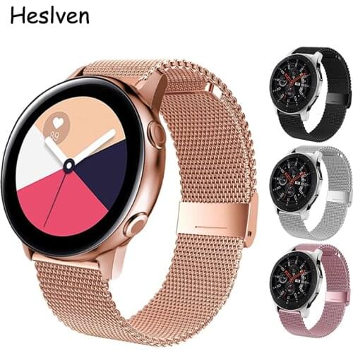 20mm 22mm Magnetic Band for Samsung Galaxy Watch Active 2 Watch 3 45/42mm Gear S3 Stainless Steel Bracelet Strap for Amazfit bip