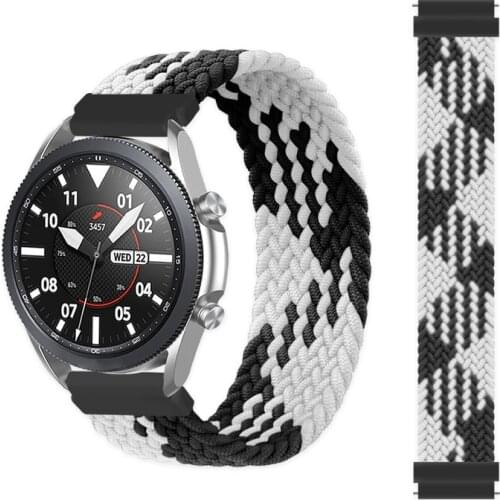 22mm 20mm Nylon Strap for Samsung Galaxy Watch 3 46mm/Active 2 42mm/Amazfit GTR Braided elastic strap for Huawei Watch GT2 strap