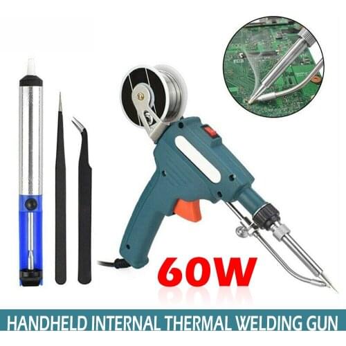 Hand-held Electric Soldering Iron Gun 60W Internal Heating Soldering Iron Automatically Send Tin Soldering Welding Repair Tool