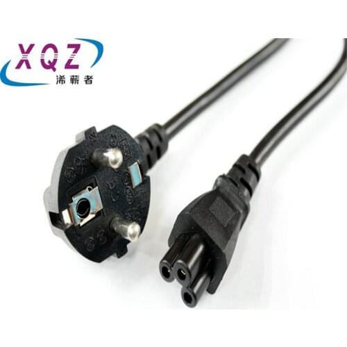EU power cord 1.3m flower cable EU plug for laptop adapter 2pin power cable EU power supply cable power extension cable