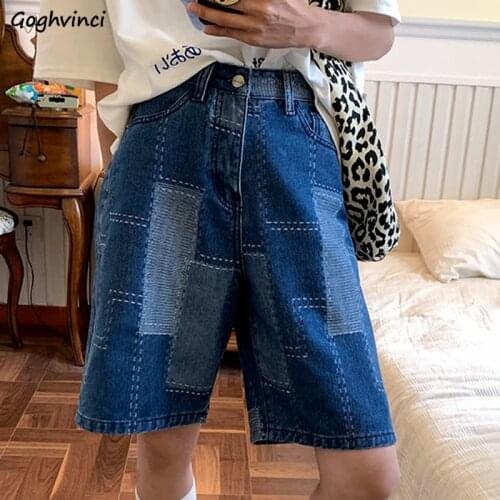 Shorts Women Baggy Wide Leg Patchwork Plus Size S-4XL Fashion Leisure Denim Ladies Trousers All-match Summer Streetwear Hot Sale