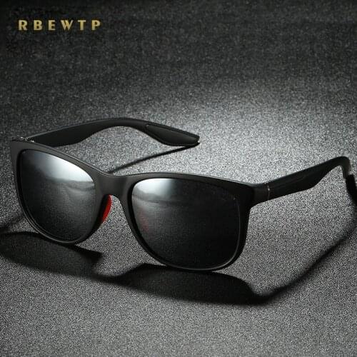 RBEWTP BRAND Polarized Sunglasses Men Women Driving Square Lens Red Pads Sun Glasses Male Goggle UV400 Gafas De So For Sport Men