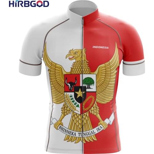 HIRBGOD Breathable Sweat-Absorbent Shirt Cross-Country Bike Short-Sleeved for Indonesia Series Mens Cycling Jersey,TYZ868-01