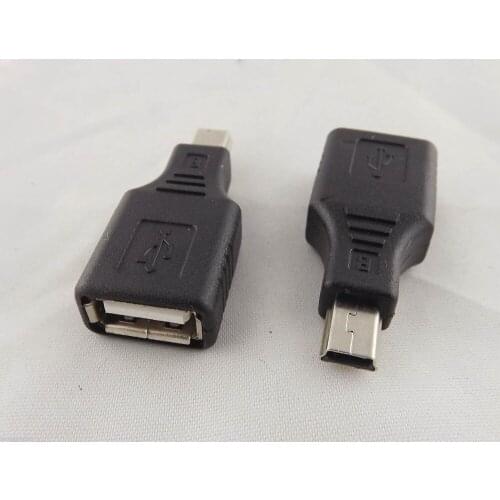 10Pcs F/M USB 2.0 A Female To Mini USB B 5 Pin Male Plug OTG Adapter Converter