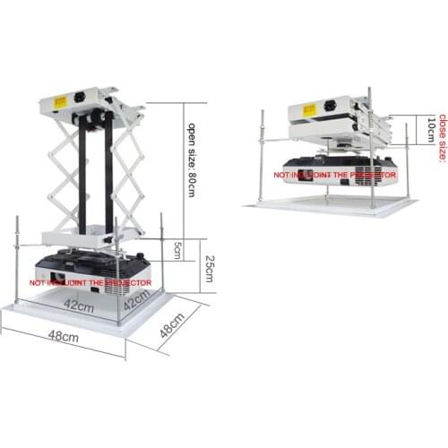 220v smallest electric projector lift mount,motion lift,Motorized Projector Lift,remote projector scissor super thin light mover