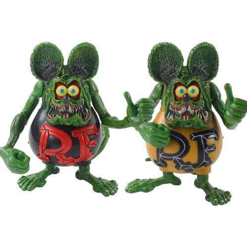 Anime Figure Movable Ratfink Joint PVC Action Rat Fink Mouse Collectible Model Toy Doll Brinquedos Birthday Gift